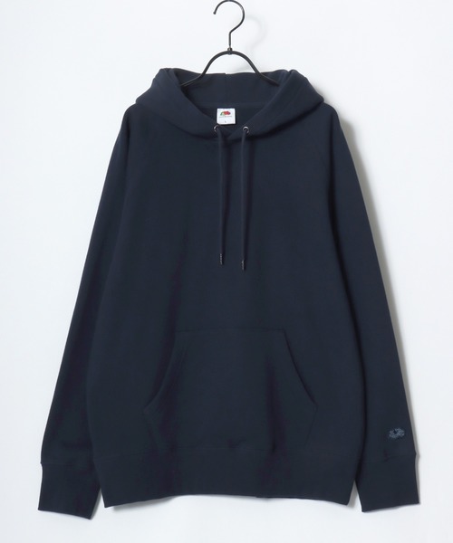 FRUIT OF THE LOOM（フルーツオブザルーム）の「FRUIT OF THE LOOM/フルーツオブザルーム BASIC SWEAT HOODIE/オーバーサイズ 裏毛 無地 ロゴワッペン ワンポイント刺繍 スウェット パーカー フーディー/レディース メンズ（パーカー・レディース・ネイビー/アイボリー/ブラック/グレー・M/L/XL）」の12枚目の写真