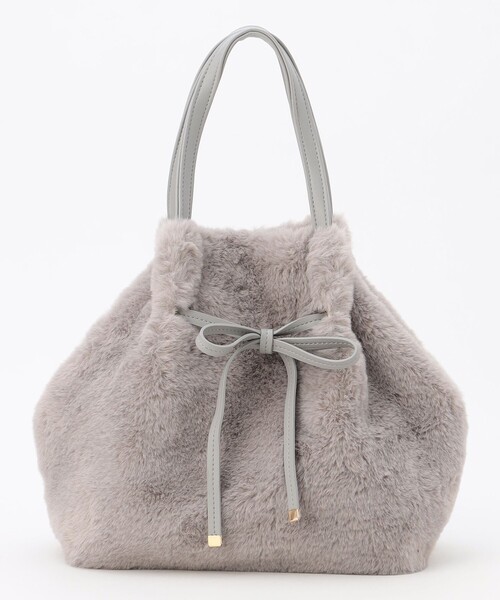 ANY SIS(エニィスィス)の「【2WAY】フェイクファーリボン バッグ(ショルダーバッグ・レディース・ダークブラウン系/ライトグレー系・F)」の13枚目の写真