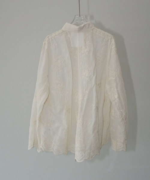 セミシアー フラワー刺繍シャツ chw25a077-ファッション通販