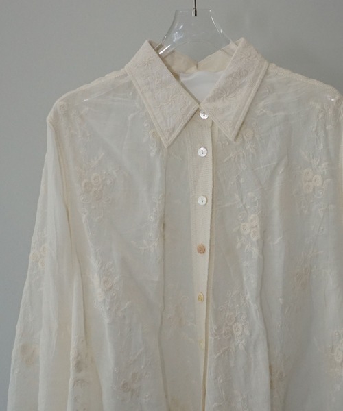 アントニオベラルディ　フラワーモチーフシャツ アントニオベラルディ フラワーモチーフシャツ