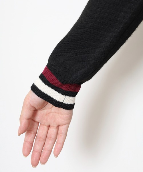 CECIL McBEE（セシルマクビー）の「HOUND TOOTH　KNIT（ニット/セーター・レディース・バーガンディー/ネイビー・1(S)/2(M)）」の17枚目の写真