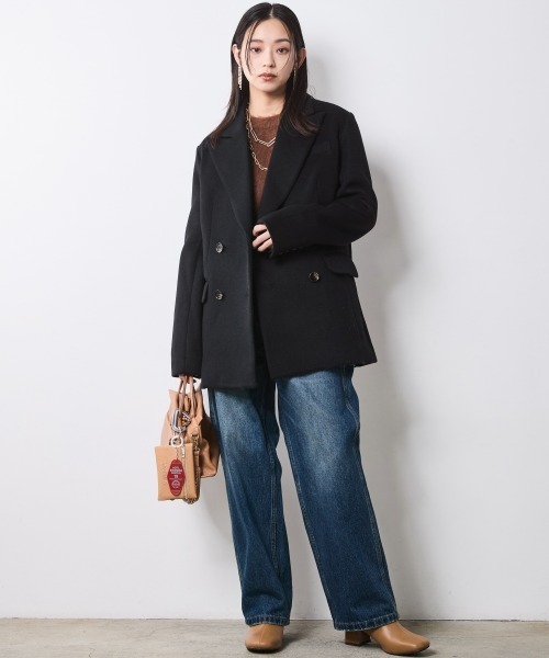 CHIC STYLE（シックスタイル）の「ヘアリークルーネックニット＜大きいサイズ有＞シックスタイル（ニット/セーター・レディース・グレー/ブラック/ブラウン・5L/L/M/4L/3L/LL）」の20枚目の写真