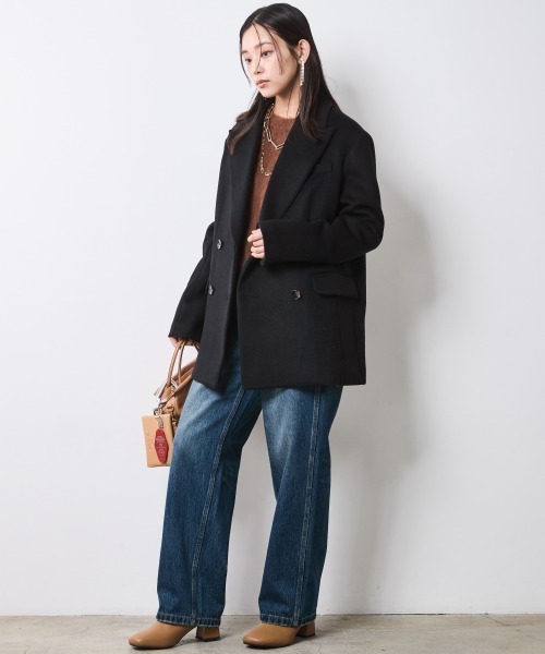 CHIC STYLE（シックスタイル）の「ヘアリークルーネックニット＜大きいサイズ有＞シックスタイル（ニット/セーター・レディース・グレー/ブラック/ブラウン・5L/L/M/4L/3L/LL）」の21枚目の写真