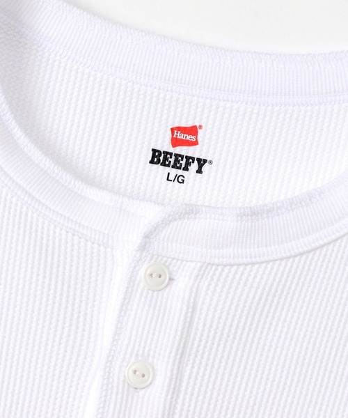 HANES(ヘインズ)の「【入庫禁止】Hanes/ヘインズ TH L S HENLY NECK T サーマルヘンリーネックロンT(Tシャツ/カットソー・メンズ・ホワイト/ヘザーグレー/ブラック・XL/L/M)」の10枚目の写真