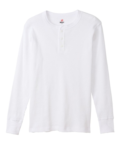 HANES(ヘインズ)の「【入庫禁止】Hanes/ヘインズ TH L S HENLY NECK T サーマルヘンリーネックロンT(Tシャツ/カットソー・メンズ・ホワイト/ヘザーグレー/ブラック・XL/L/M)」の15枚目の写真