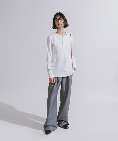 HANES(ヘインズ)の「【入庫禁止】Hanes/ヘインズ TH L S HENLY NECK T サーマルヘンリーネックロンT(Tシャツ/カットソー・メンズ・ホワイト/ヘザーグレー/ブラック・XL/L/M)」の21枚目の写真