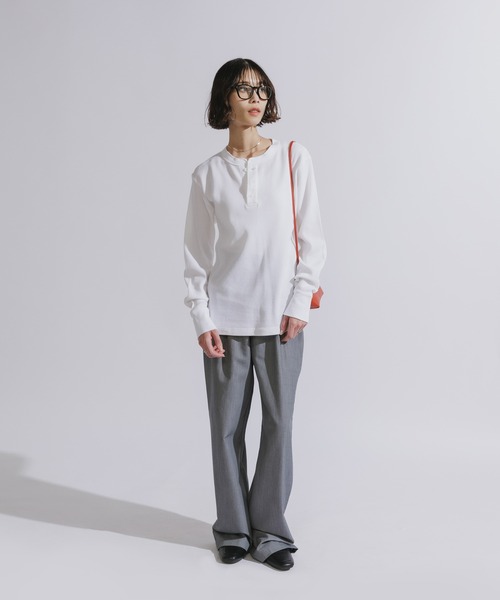 HANES(ヘインズ)の「【入庫禁止】Hanes/ヘインズ TH L S HENLY NECK T サーマルヘンリーネックロンT(Tシャツ/カットソー・メンズ・ホワイト/ヘザーグレー/ブラック・XL/L/M)」の22枚目の写真