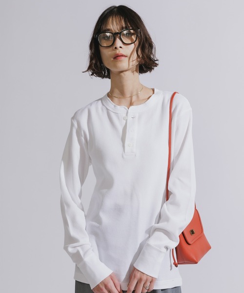 HANES(ヘインズ)の「【入庫禁止】Hanes/ヘインズ TH L S HENLY NECK T サーマルヘンリーネックロンT(Tシャツ/カットソー・メンズ・ホワイト/ヘザーグレー/ブラック・XL/L/M)」の16枚目の写真