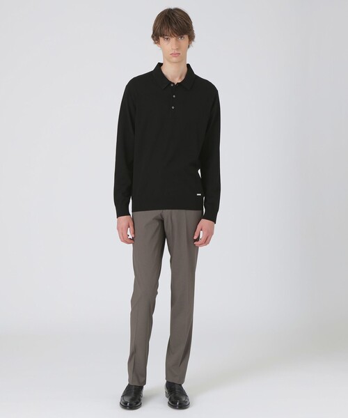 BLACK LABEL CRESTBRIDGE（ブラックレーベル・クレストブリッジ）の「ヴィスコンフィーニットポロシャツ（ポロシャツ・メンズ・ブラック/オフホワイト・XL/L/M）」の7枚目の写真