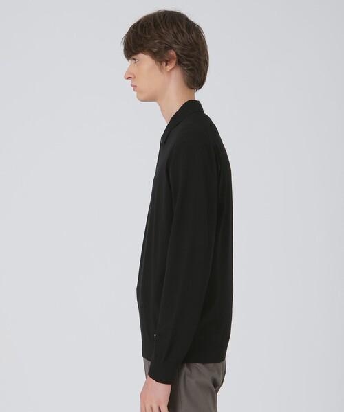 BLACK LABEL CRESTBRIDGE（ブラックレーベル・クレストブリッジ）の「ヴィスコンフィーニットポロシャツ（ポロシャツ・メンズ・ブラック/オフホワイト・XL/L/M）」の6枚目の写真