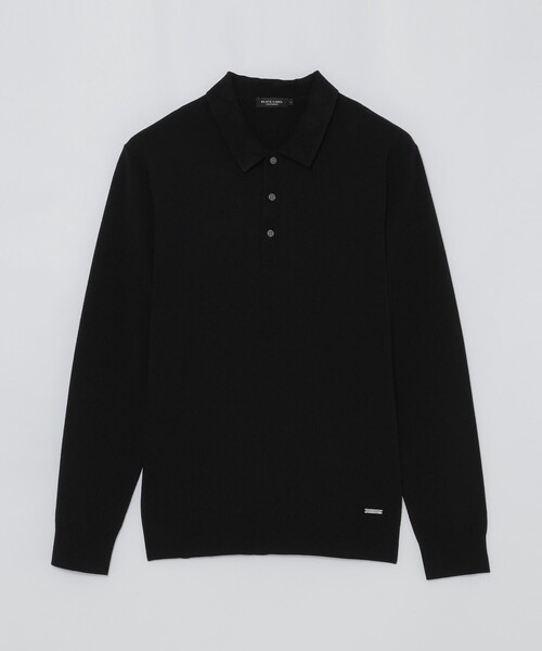BLACK LABEL CRESTBRIDGE（ブラックレーベル・クレストブリッジ）の「ヴィスコンフィーニットポロシャツ（ポロシャツ・メンズ・ブラック/オフホワイト・XL/L/M）」の3枚目の写真