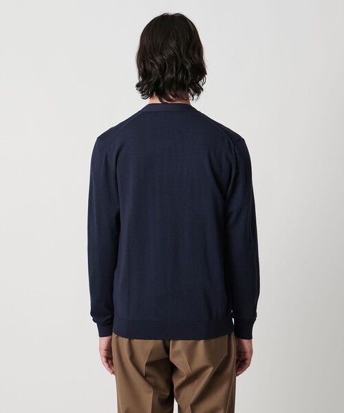 UNITED ARROWS（ユナイテッドアローズ）の「ウール ハイゲージ カーディガン（カーディガン/ボレロ・メンズ・ネイビー/ベージュ・M/L/S/XL）」の7枚目の写真