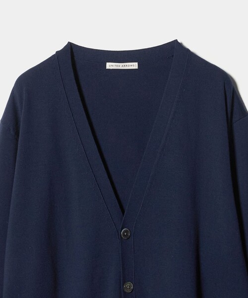 UNITED ARROWS（ユナイテッドアローズ）の「ウール ハイゲージ カーディガン（カーディガン/ボレロ・メンズ・ネイビー/ベージュ・M/L/S/XL）」の10枚目の写真