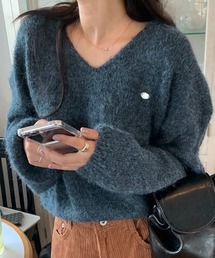 SpRay | プレート付きVネックニット(ニット/セーター)