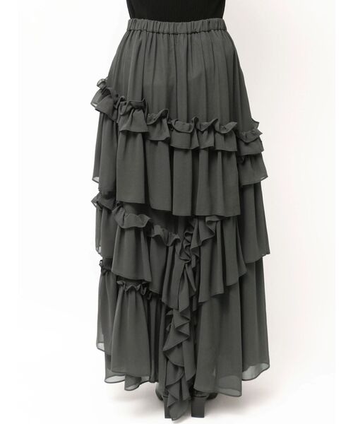 ELENDEEK（エレンディーク）の「シフォンティアードスカート（スカート・レディース・チャコールグレー/ボルドー・01/02）」の18枚目の写真