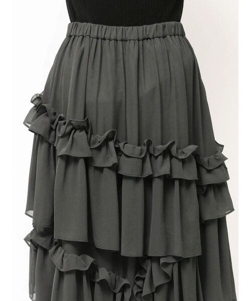 ELENDEEK（エレンディーク）の「シフォンティアードスカート（スカート・レディース・チャコールグレー/ボルドー・01/02）」の19枚目の写真