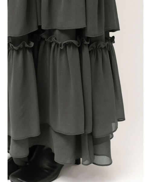 ELENDEEK（エレンディーク）の「シフォンティアードスカート（スカート・レディース・チャコールグレー/ボルドー・01/02）」の21枚目の写真