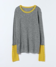 JEANASIS | 14Gリブバイカラープルオーバー/603867(ニット/セーター)