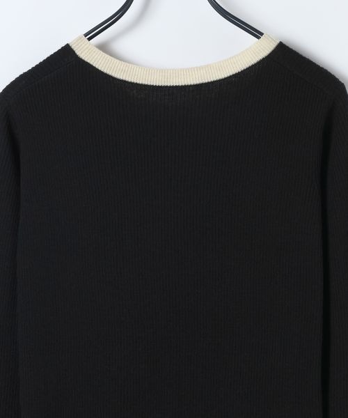 JEANASIS（ジーナシス）の「14Gリブバイカラープルオーバー/603867（ニット/セーター・レディース・ホワイト系その他/ブラック系その他/グレー系その他・FREE）」の9枚目の写真