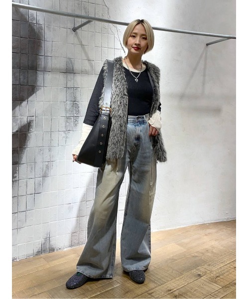 JEANASIS（ジーナシス）の「14Gリブバイカラープルオーバー/603867（ニット/セーター・レディース・ホワイト系その他/ブラック系その他/グレー系その他・FREE）」の13枚目の写真