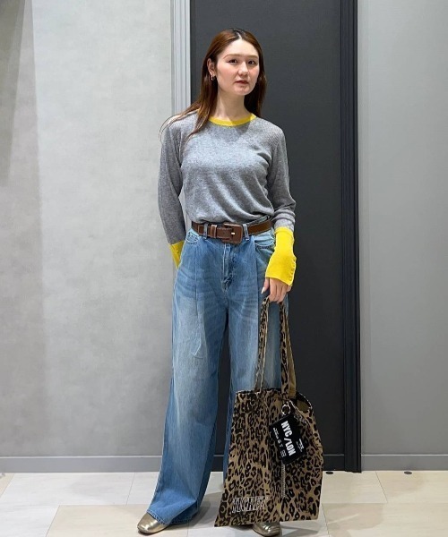 14Gリブバイカラープルオーバー/603867（ニット/セーター