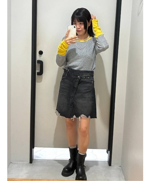 14Gリブバイカラープルオーバー/603867（ニット/セーター