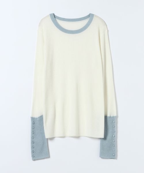 14Gリブバイカラープルオーバー/603867（ニット/セーター