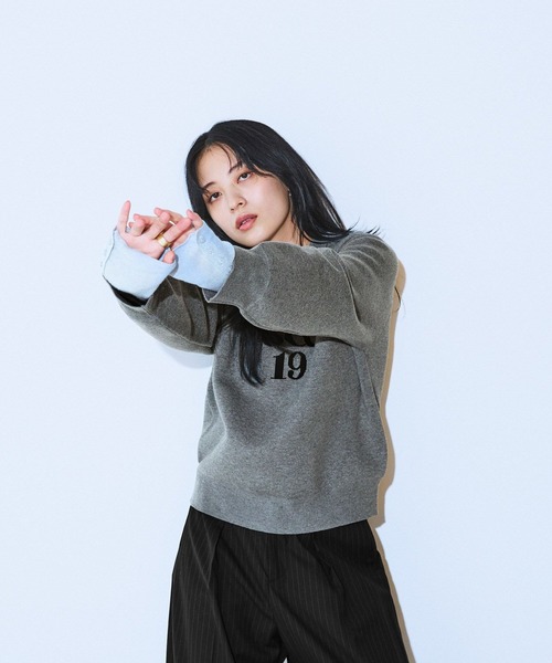 JEANASIS（ジーナシス）の「14Gリブバイカラープルオーバー/603867（ニット/セーター・レディース・ホワイト系その他/ブラック系その他/グレー系その他・FREE）」の22枚目の写真