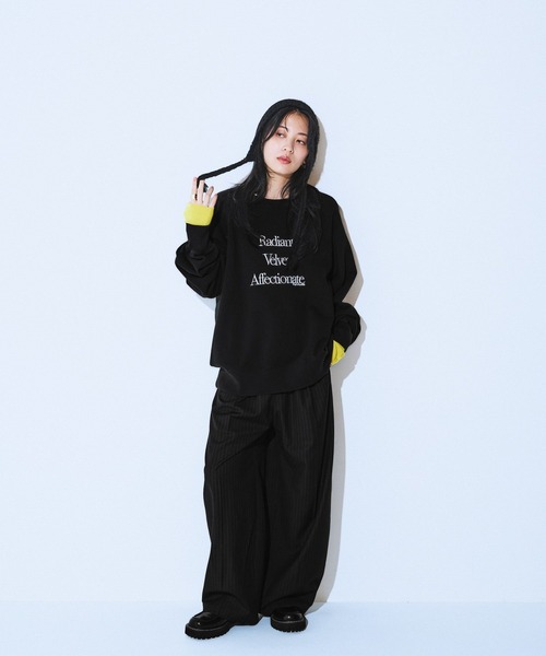 14Gリブバイカラープルオーバー/603867（ニット/セーター