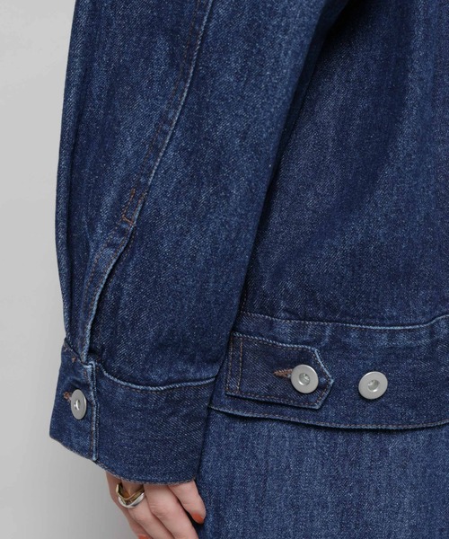 ノーカラーデニムジャケット（デニムジャケット）｜NANO