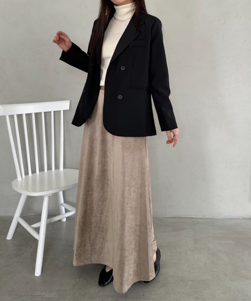 MYMOOD.（マイムード）の「ベロアロングスカート（スカート・レディース・ベージュ/ブラウン/ブラック・FREE）」の21枚目の写真