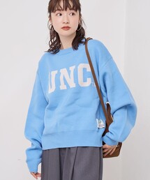 DISCUS ATHLETIC | 【WEB限定・DISCUS（ディスカス）】 カレッジロゴジャガードニット①(ニット/セーター)