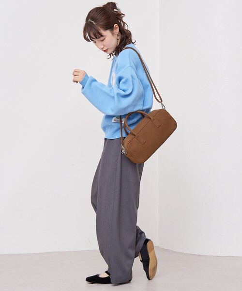 DISCUS ATHLETIC（ディスカス　アスレチック）の「【WEB限定・DISCUS（ディスカス）】 カレッジロゴジャガードニット①（ニット/セーター・レディース・ライトブルー/オフホワイト・M/L）」の14枚目の写真