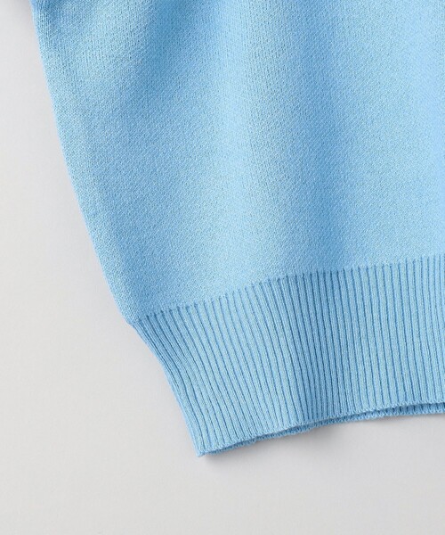 DISCUS ATHLETIC（ディスカス　アスレチック）の「【WEB限定・DISCUS（ディスカス）】 カレッジロゴジャガードニット①（ニット/セーター・レディース・ライトブルー/オフホワイト・M/L）」の20枚目の写真