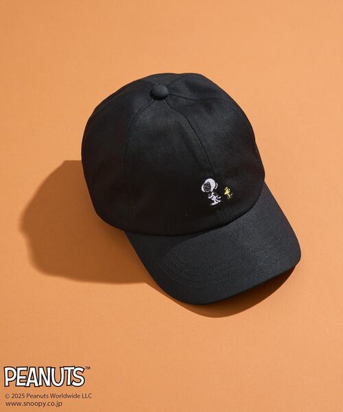 PEANUTS(ピーナッツ)の「■PEANUTS スヌーピーミニ刺繍キャップ(キャップ・レディース・ブラック/ボルドー・FREE)」の14枚目の写真