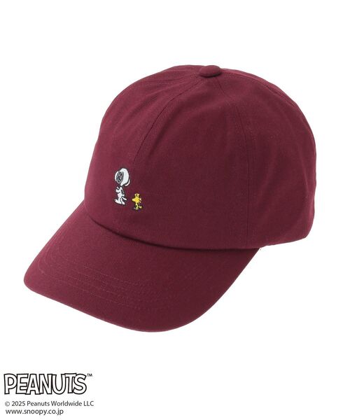 PEANUTS(ピーナッツ)の「■PEANUTS スヌーピーミニ刺繍キャップ(キャップ・レディース・ブラック/ボルドー・FREE)」の16枚目の写真