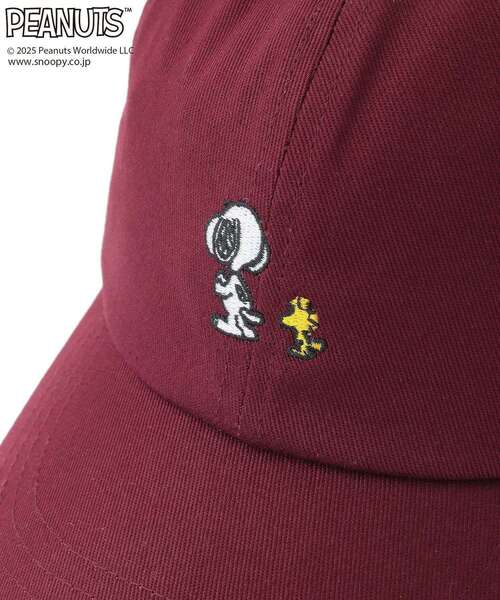 PEANUTS(ピーナッツ)の「■PEANUTS スヌーピーミニ刺繍キャップ(キャップ・レディース・ブラック/ボルドー・FREE)」の19枚目の写真