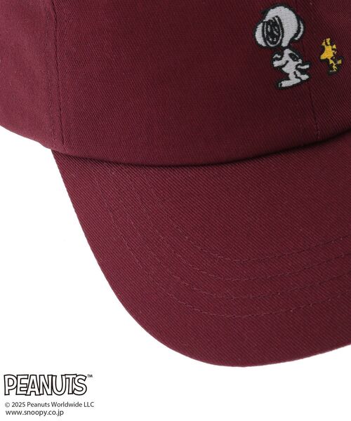 PEANUTS(ピーナッツ)の「■PEANUTS スヌーピーミニ刺繍キャップ(キャップ・レディース・ブラック/ボルドー・FREE)」の20枚目の写真