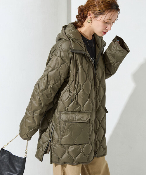 【限定品】KITH Mサイズ　レディース　ショートダウン　ダウンコート　カーキ 限定品】KITH Mサイズ レディース ショートダウン ダウンコート カーキ