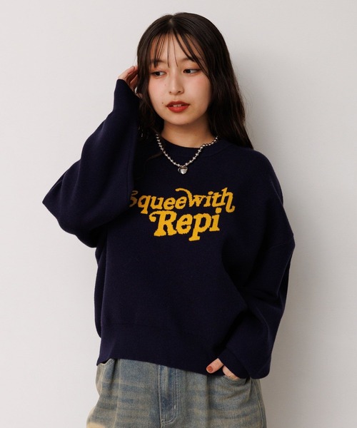 repipi armario（レピピ アルマリオ）の「【洗えるニット】メロキュンニット（ニット/セーター・キッズ・ホワイト系その他5/ブラック/グレー系その他/サックスブルー/ホワイト系その他2/ホワイト系その他4/ホワイト系その他/ホワイト系その他3/グレー系その他2/グレー系その他3/ミント/ネイビー/ブラック系その他/ネイビー系/サックスブルー系/ホワイト系その他6・SMALL/MEDIUM/LARGE）」の13枚目の写真