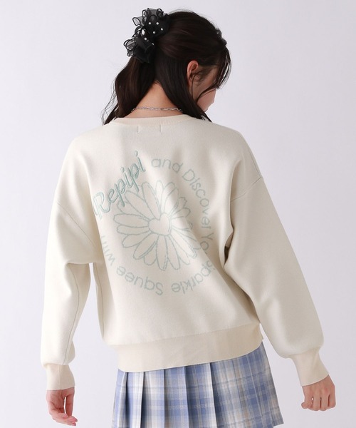 repipi armario（レピピ アルマリオ）の「【洗えるニット】メロキュンニット（ニット/セーター・キッズ・ホワイト系その他5/ブラック/グレー系その他/サックスブルー/ホワイト系その他2/ホワイト系その他4/ホワイト系その他/ホワイト系その他3/グレー系その他2/グレー系その他3/ミント/ネイビー/ブラック系その他/ネイビー系/サックスブルー系/ホワイト系その他6・SMALL/MEDIUM/LARGE）」の6枚目の写真