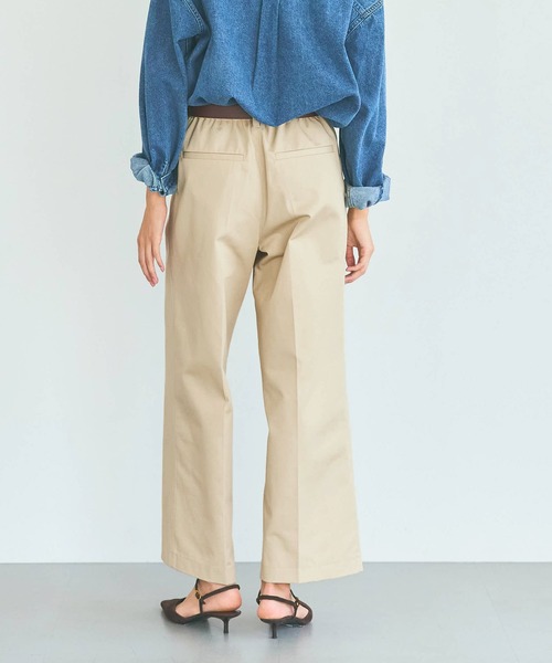 セール】タックワイドチノパンツ（チノパンツ）｜coca（coca）（コカ