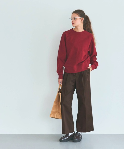 coca（coca）（コカ）の「タックワイドチノパンツ（チノパンツ・レディース・ブラウン/ライトベージュ・L/M/S）」の9枚目の写真
