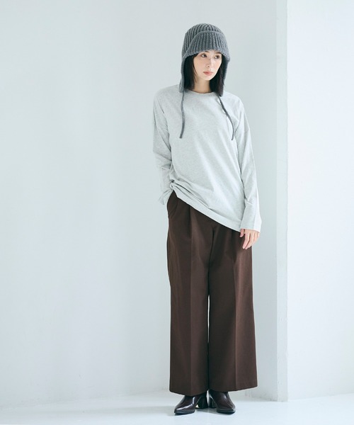 coca（coca）（コカ）の「タックワイドチノパンツ（チノパンツ・レディース・ブラウン/ライトベージュ・L/M/S）」の11枚目の写真