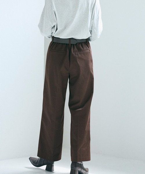 coca（coca）（コカ）の「タックワイドチノパンツ（チノパンツ・レディース・ブラウン/ライトベージュ・L/M/S）」の12枚目の写真