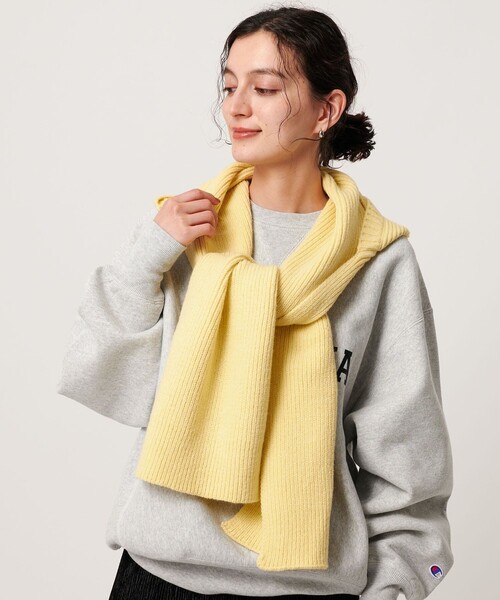 BEAUTY&YOUTH UNITED ARROWS(ビューティーアンドユースユナイテッドアローズ)の「ニット フード マフラー(マフラー・レディース・ブラック/クリーム/ダークブラウン・FREE)」の3枚目の写真