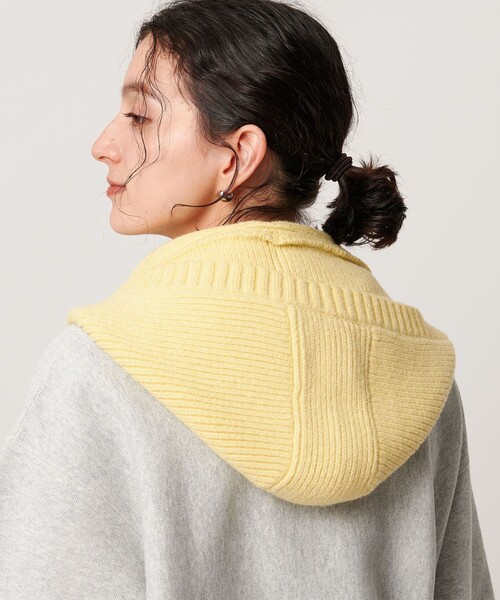 BEAUTY&YOUTH UNITED ARROWS(ビューティーアンドユースユナイテッドアローズ)の「ニット フード マフラー(マフラー・レディース・ブラック/クリーム/ダークブラウン・FREE)」の6枚目の写真
