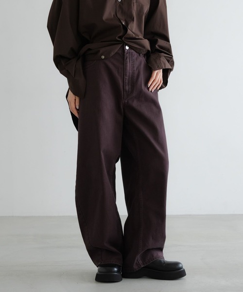 LOWRYS FARM（ローリーズファーム）の「【LFM(U)】TWILLカーブパンツ　600807（デニムパンツ・メンズ・ブラウン/ブラック・MEDIUM/LARGE）」の20枚目の写真