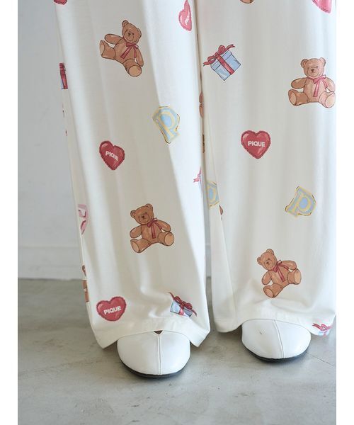 セール】フェイバリット総柄ロングパンツ（ルームウェア/パジャマ