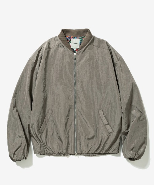 rehacer（レアセル）の「rehacer : Shrink MA-1 Jacket / シュリンク MA-1 ジャケット（MA-1・レディース・グレイッシュベージュ/ブルー/ブラック・SMALL）」の12枚目の写真